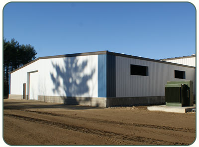 Photo of construction of 4,000sf production floor expansion